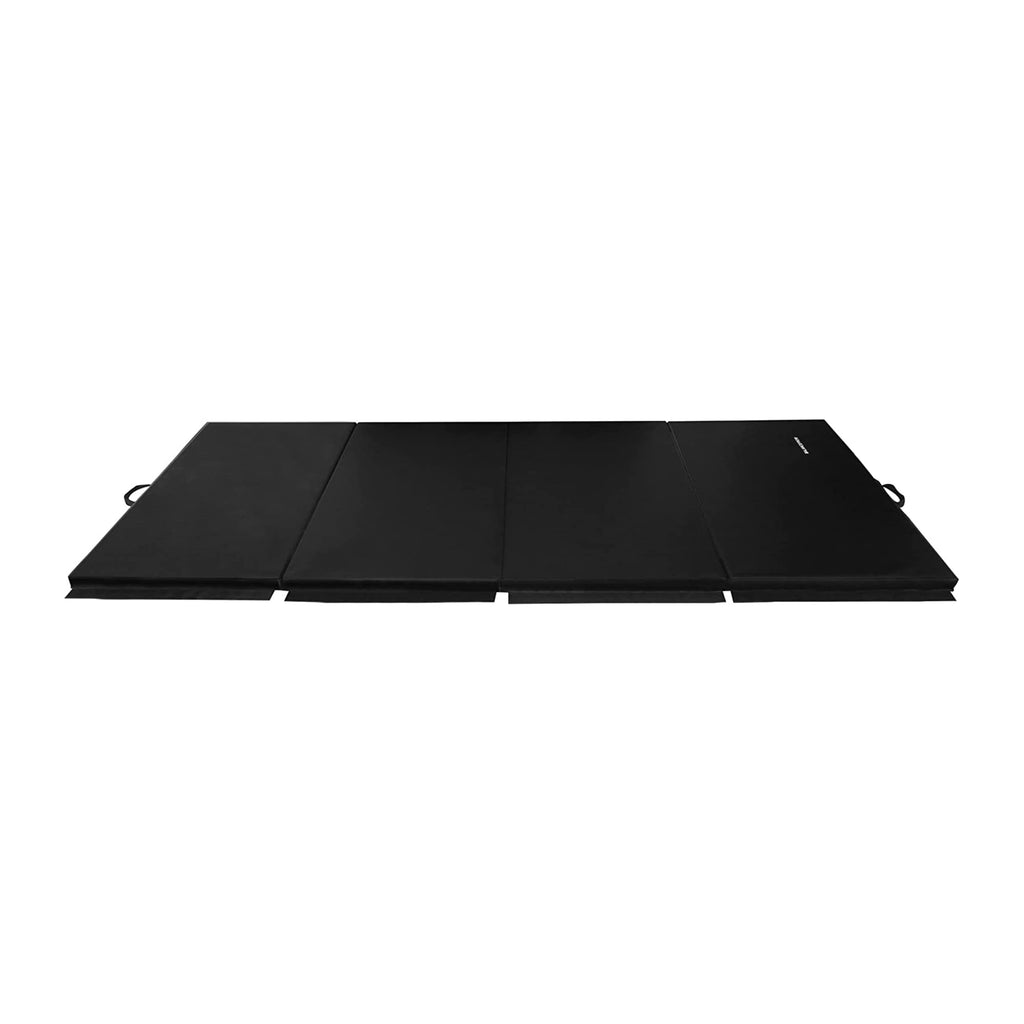 BalanceFrom 10x4 Feet 4-Panel Folding Gymnastics Mat – 2-Inch Thick Pad with Vinyl Surface and Carrying Handles for Tumbling, Yoga, Pilates, Home Workouts, and Martial Arts