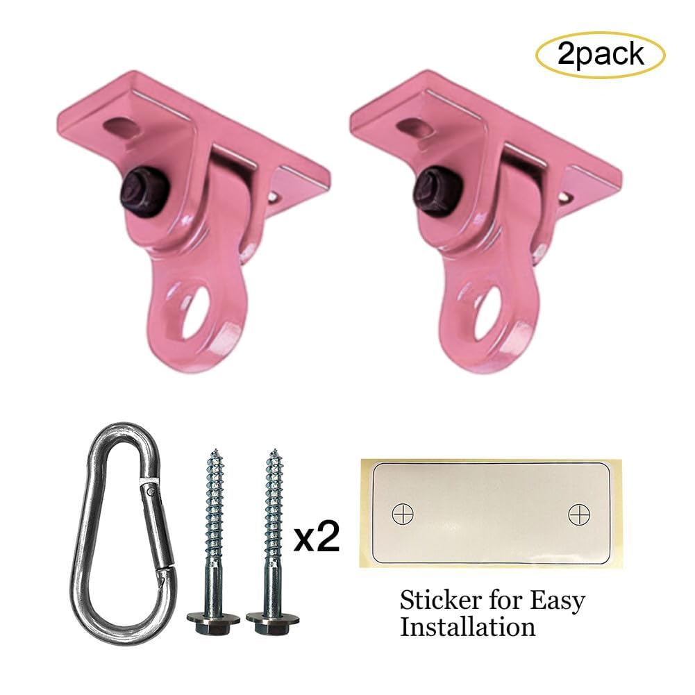 ABUSA Heavy Duty Black Swing Hangers Screws Bolts Included Over 5000 lb Capacity Playground Porch Yoga Seat Trapeze Wooden Sets Indoor Outdoor 2 Pack