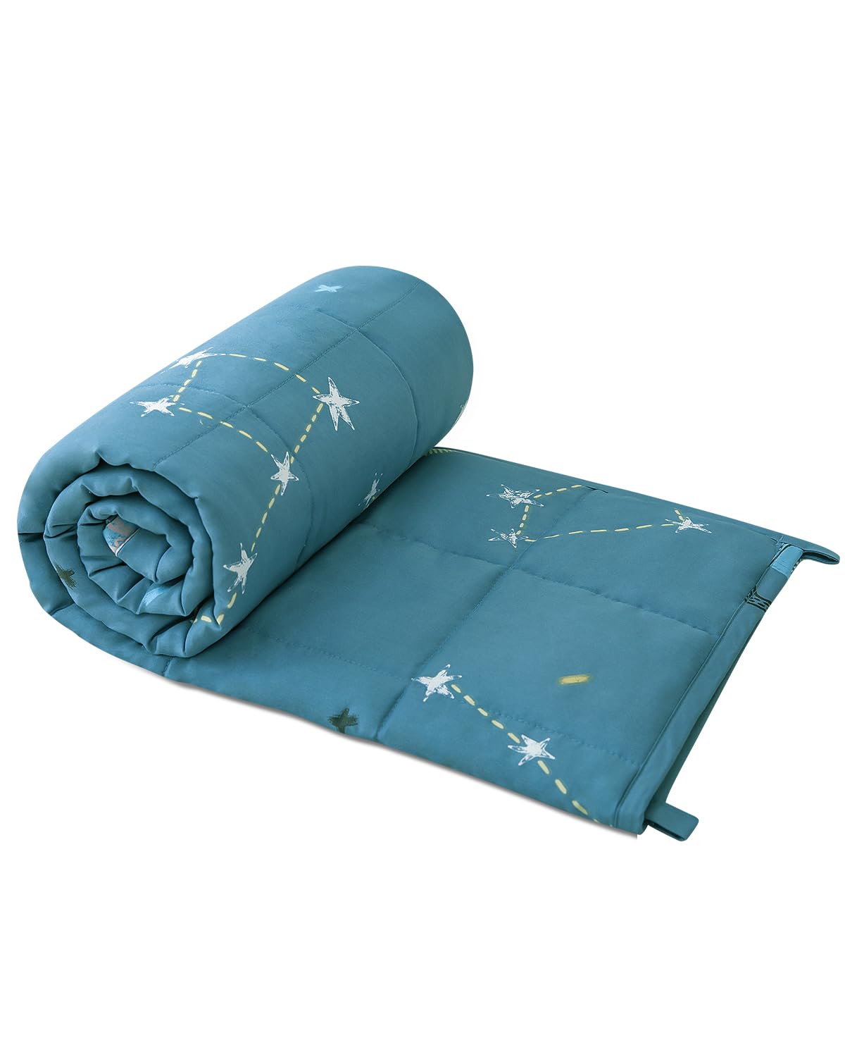 Sivio Weighted Blanket - All-Natural 100% Cotton Weighted Blanket 5 lbs 36 x 48 inches, Washable Breathable Heavy Blanket for Calm Sleeping for Home and School Nap, Blue Dinosaur
