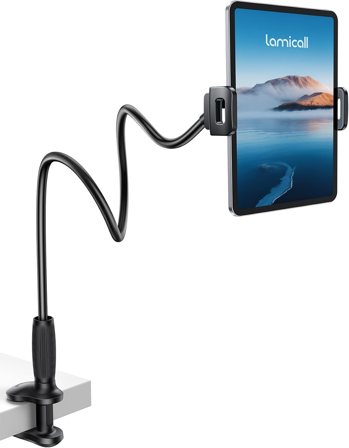 Lamicall Gooseneck Tablet Holder for Bed, Unique Tapered Flexible Arm | Fully Adjustable, iPad Kindle Holder Stand for Reading in Bed, Tablet Mount for 4.7-13" iPad, Kindle, Switch, Galaxy, iPhone