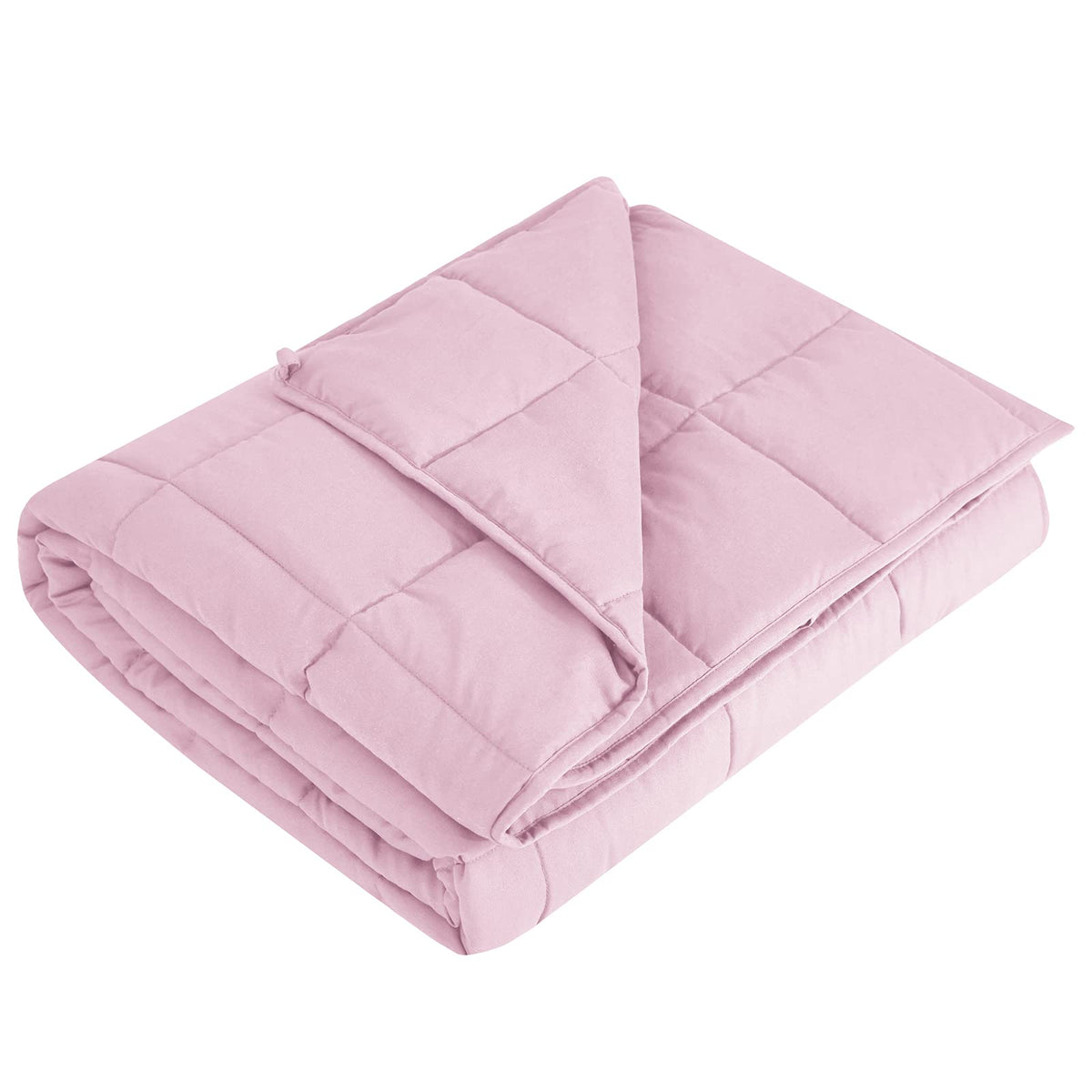 L'AGRATY Weighted Blanket for Adults 15lbs, 48"x72", Dark Grey Twin Full Size Heavy Throw Blanket, Cooling, Breathable, Microfiber with Glass Beads, Big, Washable, All-Season