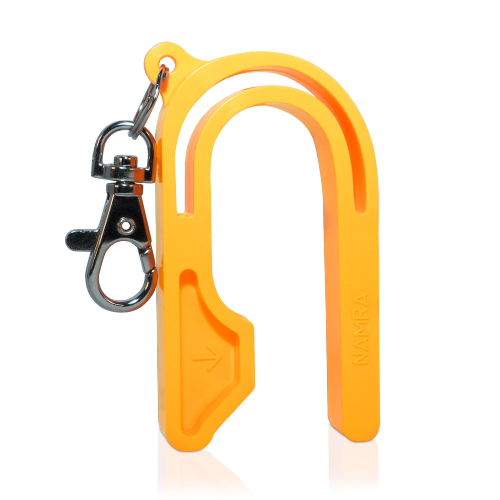 The Car Seat Key - Original Car Seat Key Chain Buckle Release Tool - Easy Unbuckle Opener Aid for Nails, Parents, Grandparents & Older Children by NAMRA Made in USA (Black)