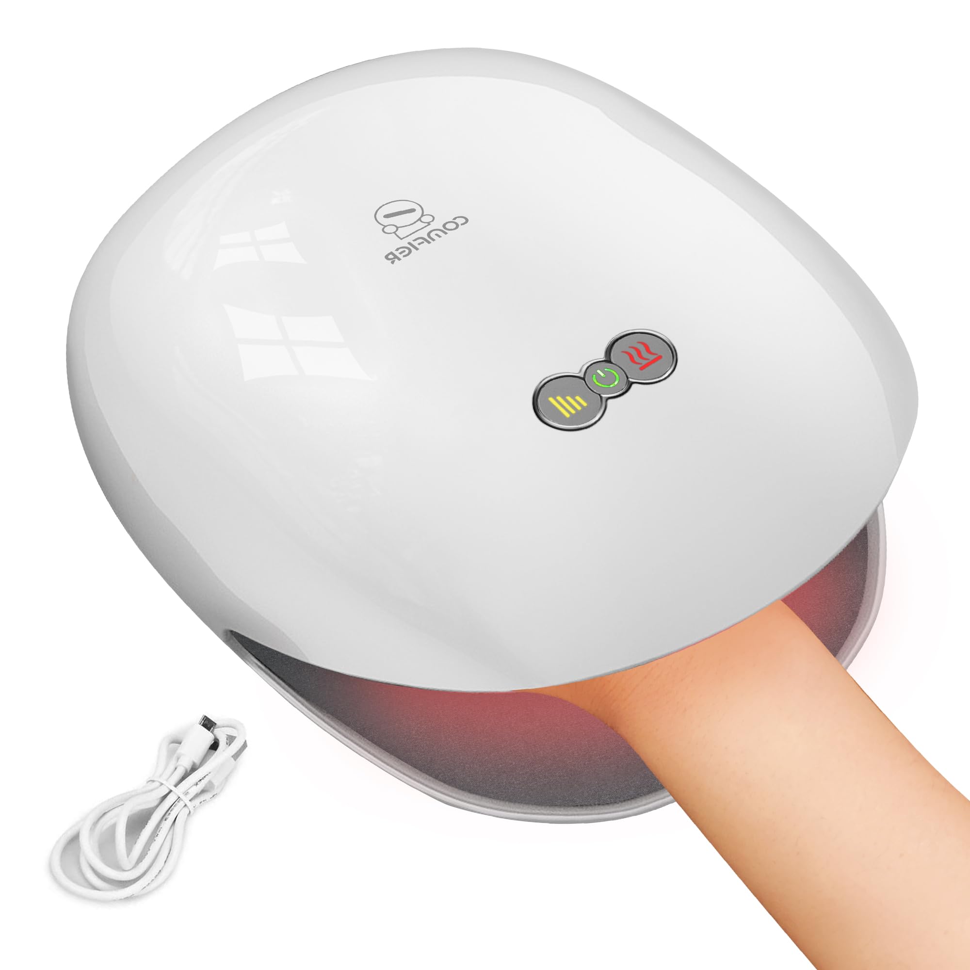COMFIER Hand Massager with Heat and Compression for Arthritis Carpal Tunnel | Large Hand Chamber Fits Left or Right Hand, with 5 Compression Levels, 3 Modes, and 3 Heat Levels, Gift for Women Men