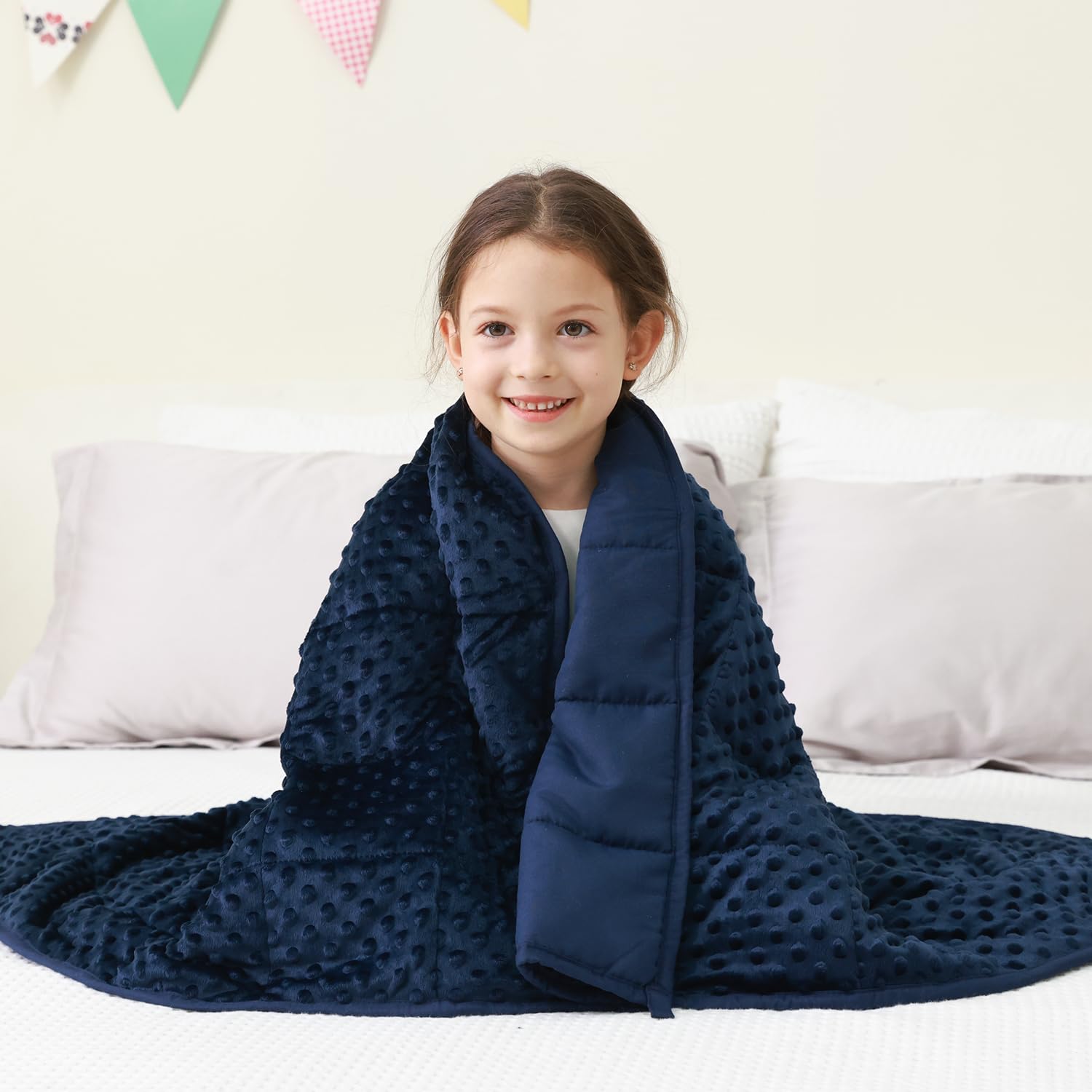 Mr. Sandman Weighted Blanket for Adults Queen Size 15 lbs, Soft Cooling Heavy Minky Blanket for Sleep, Washable Throw Blanket with Glass Beads, 60 x 80 Inches, Grey