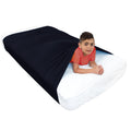 Sensory Bed Sheet for Deep Pressure Therapy – Spandex Bed Sheet – Sensory Compression Blanket for ADHD, Autism – Breathable & Hypoallergenic, Blue, Twin Size