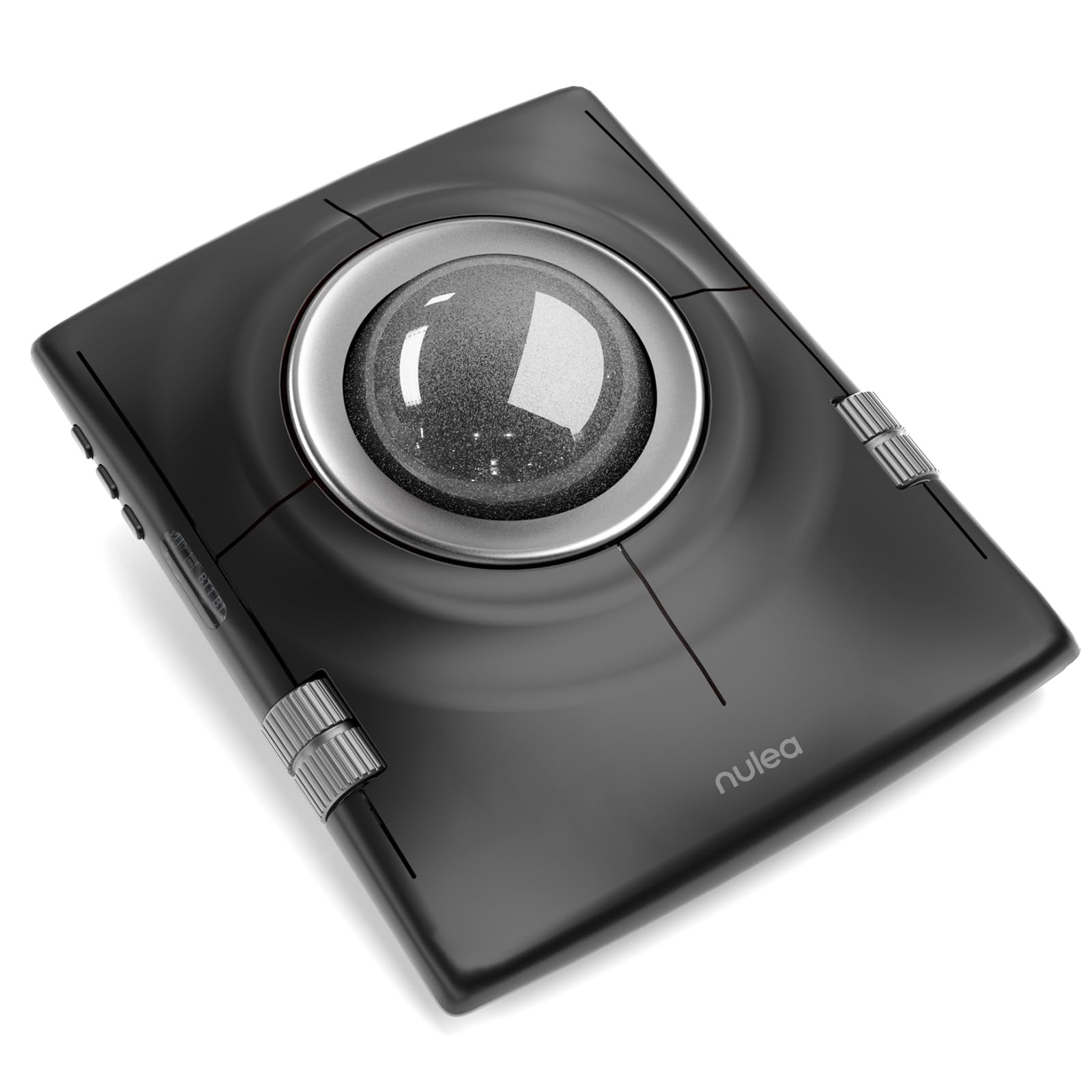 Nulea Wireless Trackball Mouse, Ergonomic 55mm Trackball, 4 Level Adjustable DPI for Precise Control, Left or Right Hand Compatible, Rechargeable, Multi-Device Bluetooth & 2.4GHz for PC, Laptop