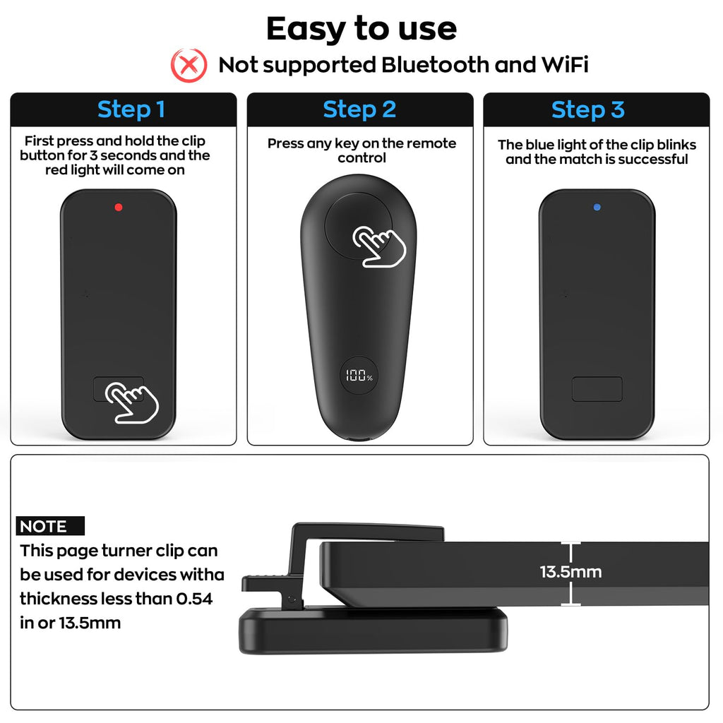 Remote Page Turner for Kindle Paperwhite Scribe Accessories | Page Turner Clicker For iPad Tablets Reading Novels Taking, Phone Camera Video Record Triggers Remote,Green