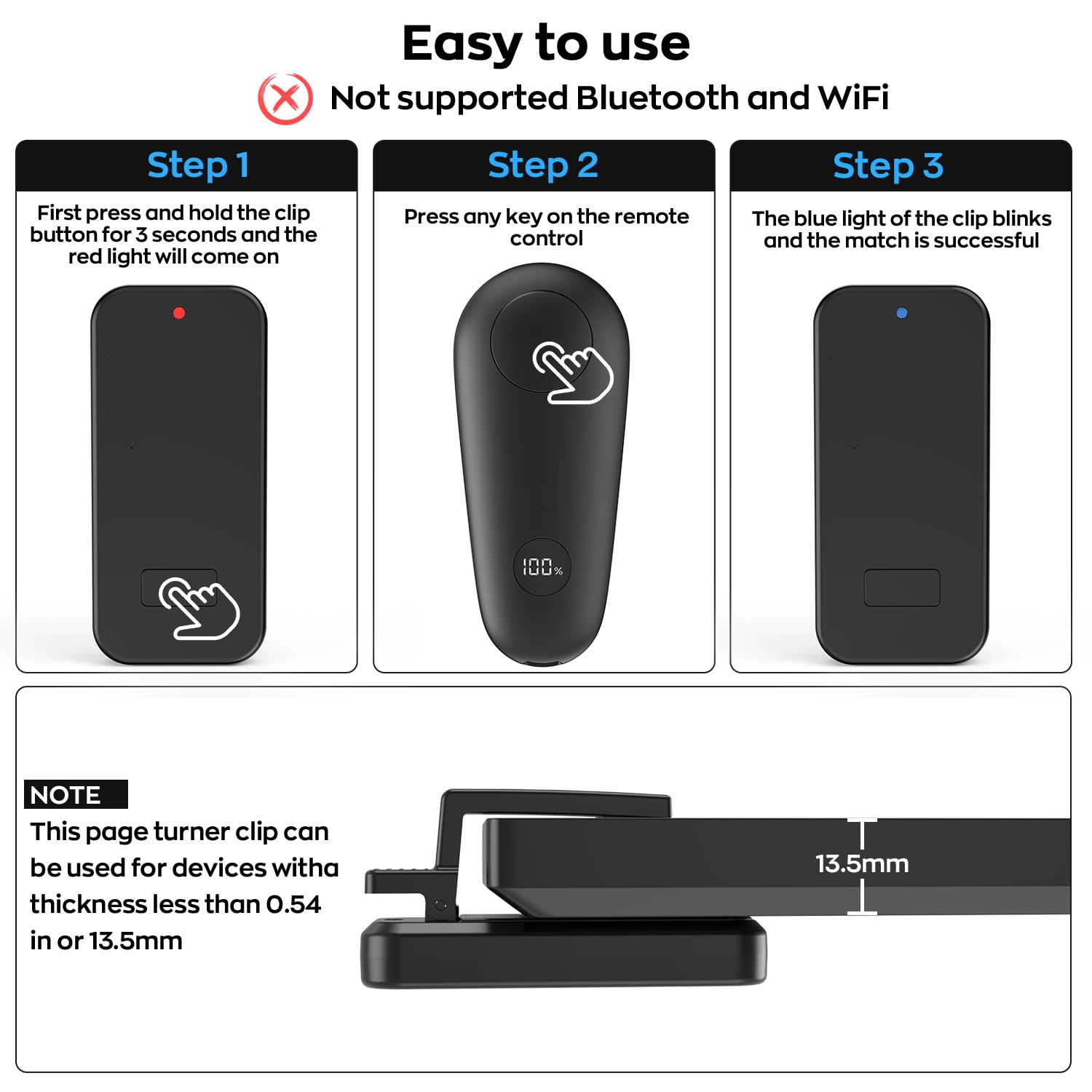 Remote Page Turner for Kindle Paperwhite Scribe Accessories | Page Turner Clicker For iPad Tablets Reading Novels Taking, Phone Camera Video Record Triggers Remote,Green