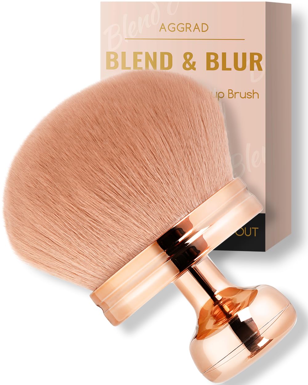 Ultra Large Blend & Blur Kabuki Brush for Body Leg Makeup Tattoo Cover Up Self Tanning, Self Tanner Brush for Self Tan, Back Tanning Applicator for Sunscreen Lotion Bronzers, Body Coverage Perfector