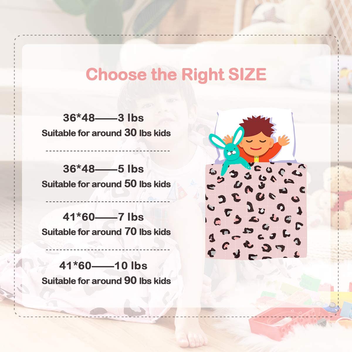 Sivio Weighted Blanket - All-Natural 100% Cotton Weighted Blanket 5 lbs 36 x 48 inches, Washable Breathable Heavy Blanket for Calm Sleeping for Home and School Nap, Blue Dinosaur