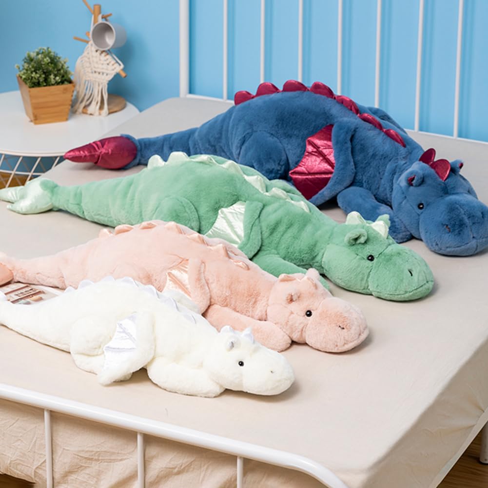 Little Weighted Dragon Stuffed Animal 27.6" 2Lbs, Small Black Weighted Plush Dragon Toy for Kids and Adults(2025 Weighted Version)