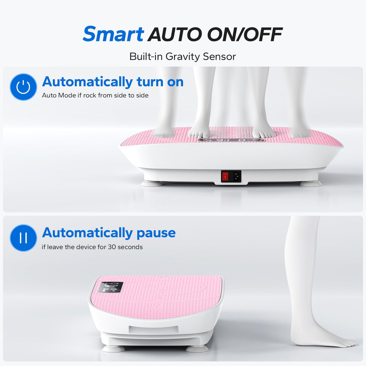 MERACH Vibration Plate Exercise Machine, Whole Body Workout Equipment for Women, Bluetooth and Silicone Pedal, Vibration Plate with Auto Mode, Vibrate Fitness Platform for Home
