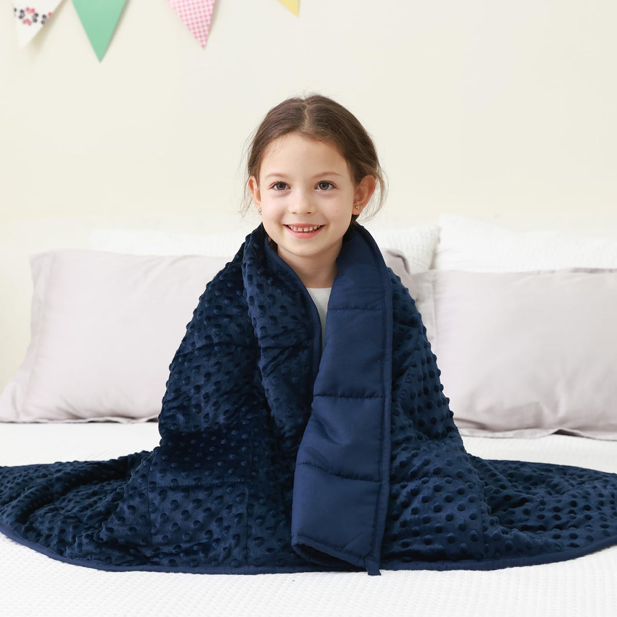 Mr. Sandman Weighted Blanket for Adults Queen Size 15 lbs, Soft Cooling Heavy Minky Blanket for Sleep, Washable Throw Blanket with Glass Beads, 60 x 80 Inches, Grey