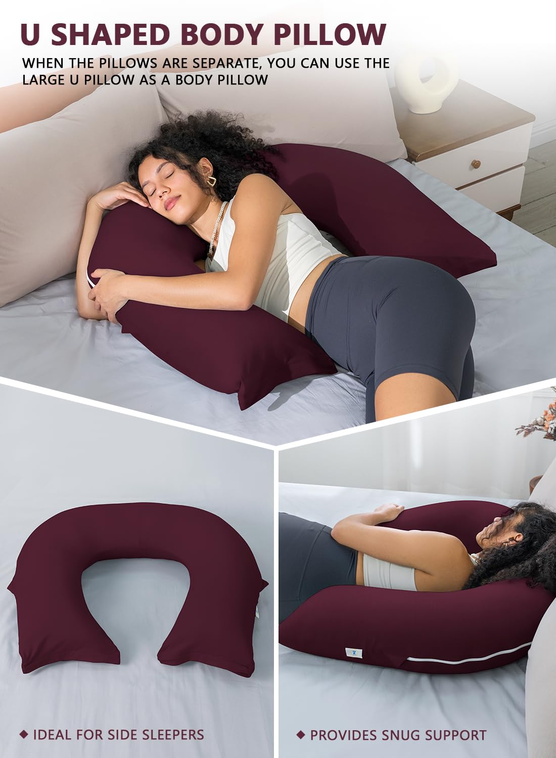 INSEN Reading Pillow, Back Pillow for Sitting in Bed for Reading, Nurse & Relax, Reading Pillow for Adults, Moms & Kids, Sit Up Pillow for Bed (Grey, 45in)
