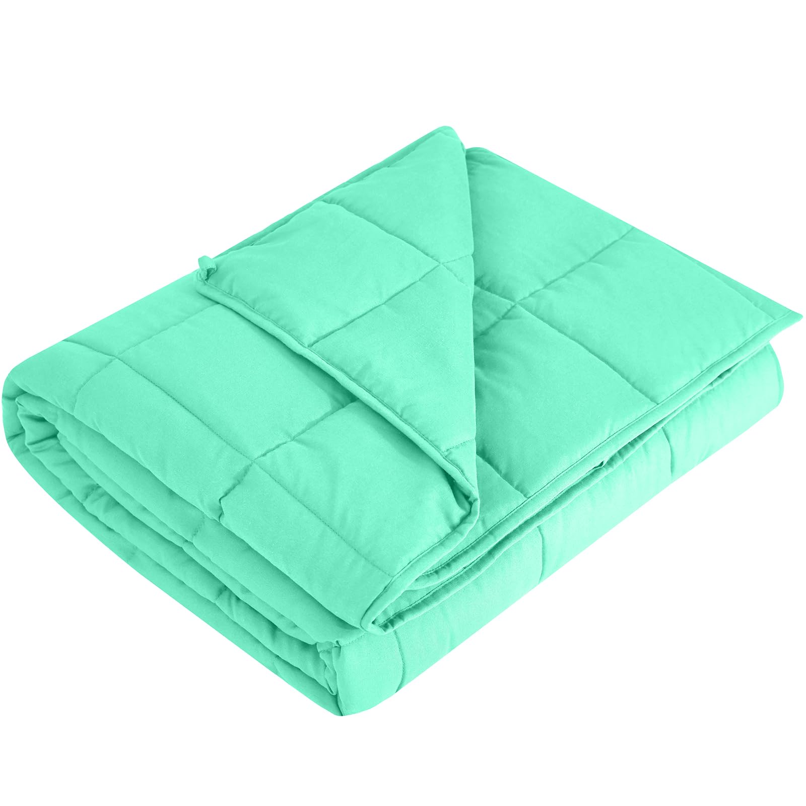 L'AGRATY Weighted Blanket for Adults 15lbs, 48"x72", Dark Grey Twin Full Size Heavy Throw Blanket, Cooling, Breathable, Microfiber with Glass Beads, Big, Washable, All-Season