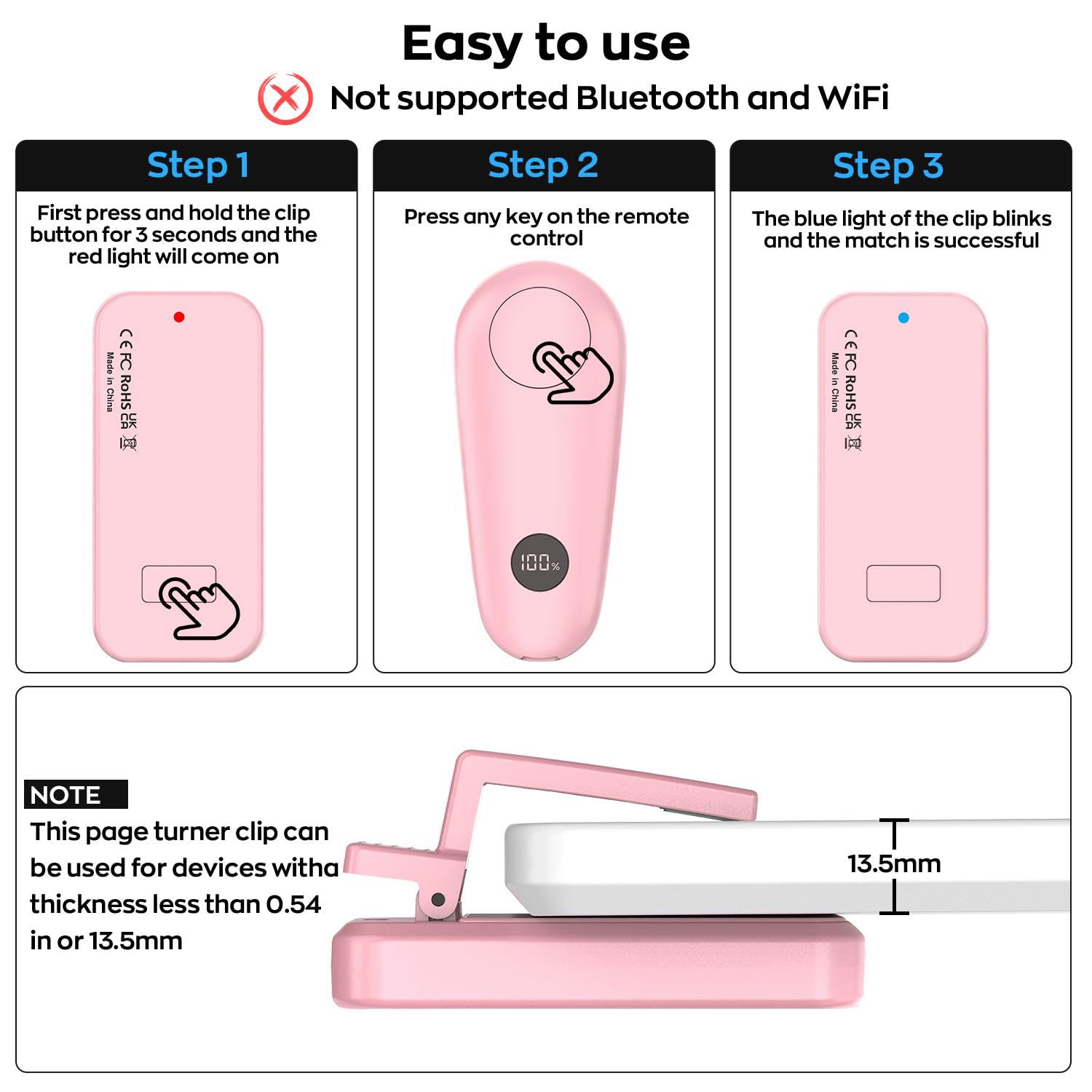 Remote Page Turner for Kindle Paperwhite Scribe Accessories | Page Turner Clicker For iPad Tablets Reading Novels Taking, Phone Camera Video Record Triggers Remote,Green
