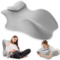 MYFAMIREA Memory Foam Ergonomic Wedge Pillow for Adults - Prone Pillow for Bed Sleeping, Reading, Memory Foam Ergonomic Cushion for Back Support, Sitting Up and Back Pain, with Removable Cover (Black)