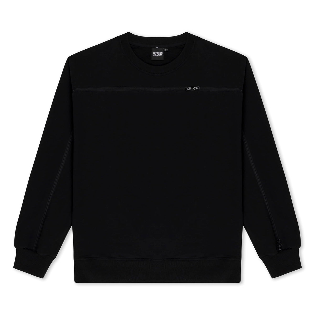 95% Cotton Crewneck with Full Arm & Chest Access | Dialysis, Chemo & IV Infusion Sweatshirt | Unisex Relaxed Fit