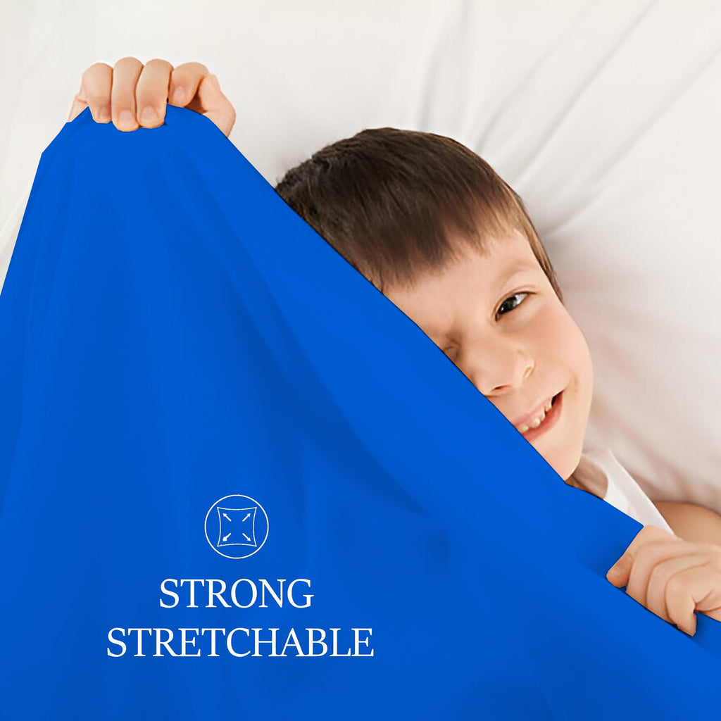Sensory Bed Sheet for Deep Pressure Therapy – Spandex Bed Sheet – Sensory Compression Blanket for ADHD, Autism – Breathable & Hypoallergenic, Blue, Twin Size