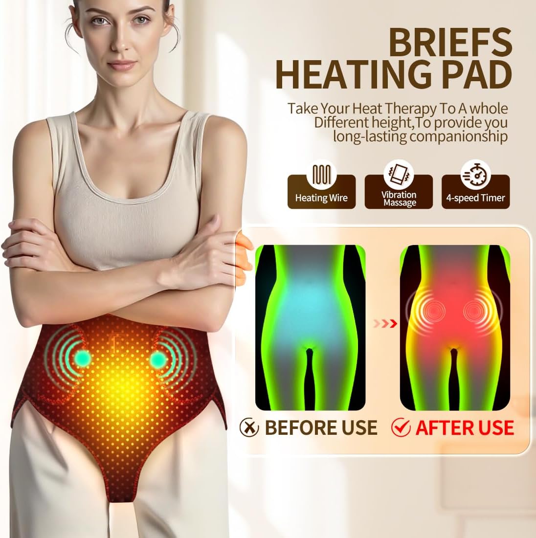 Heating Pad, Period Heating Pad for Period Cramps Massager for Women, Electric Heating Pad New Upgrade Menstrual Heating Pad for Abdomen Pain and Cramps Relief, Wrap Around Heating Pad