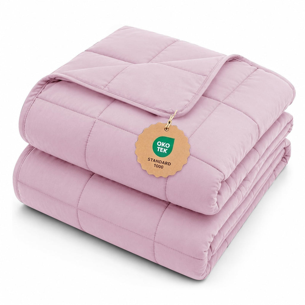 L'AGRATY Weighted Blanket for Adults 15lbs, 48"x72", Dark Grey Twin Full Size Heavy Throw Blanket, Cooling, Breathable, Microfiber with Glass Beads, Big, Washable, All-Season