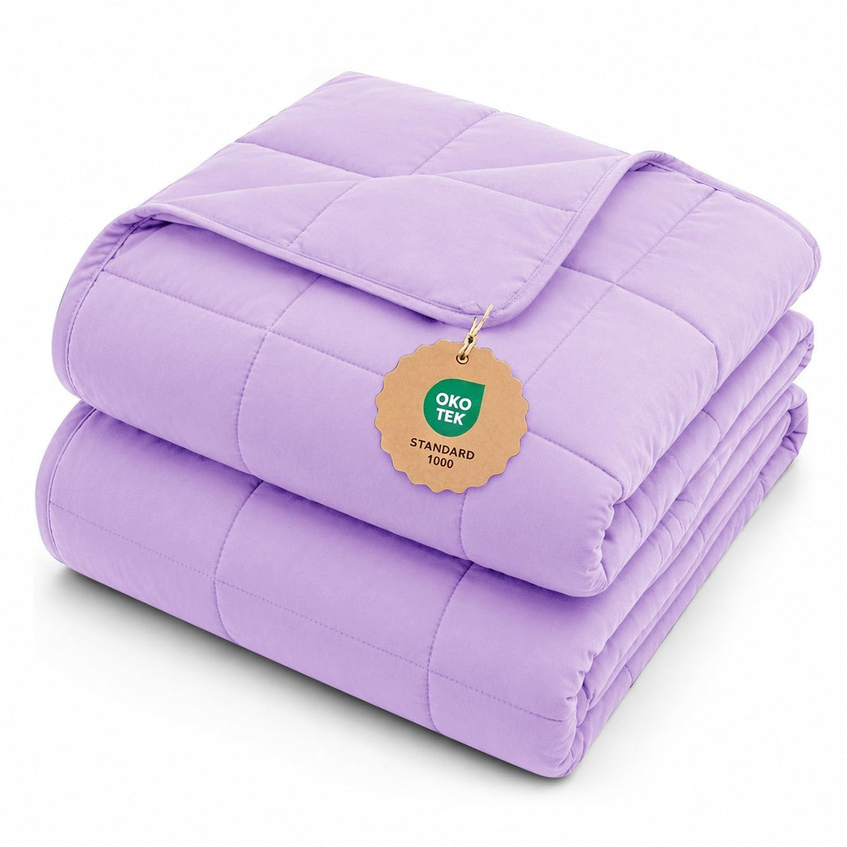 L'AGRATY Weighted Blanket for Adults 15lbs, 48"x72", Dark Grey Twin Full Size Heavy Throw Blanket, Cooling, Breathable, Microfiber with Glass Beads, Big, Washable, All-Season