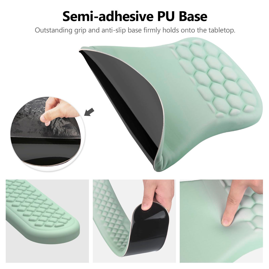 Ergonomic Mouse Pad with Wrist Support and Keyboard Wrist Rest Set | Memory Foam Wrist Cushion, Non-Slip PU Base, Massage Design, Relieves Wrist Pressure for Work, Gaming & Office Use