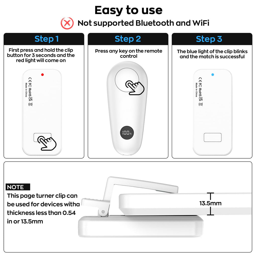 Remote Page Turner for Kindle Paperwhite Scribe Accessories | Page Turner Clicker For iPad Tablets Reading Novels Taking, Phone Camera Video Record Triggers Remote,Green