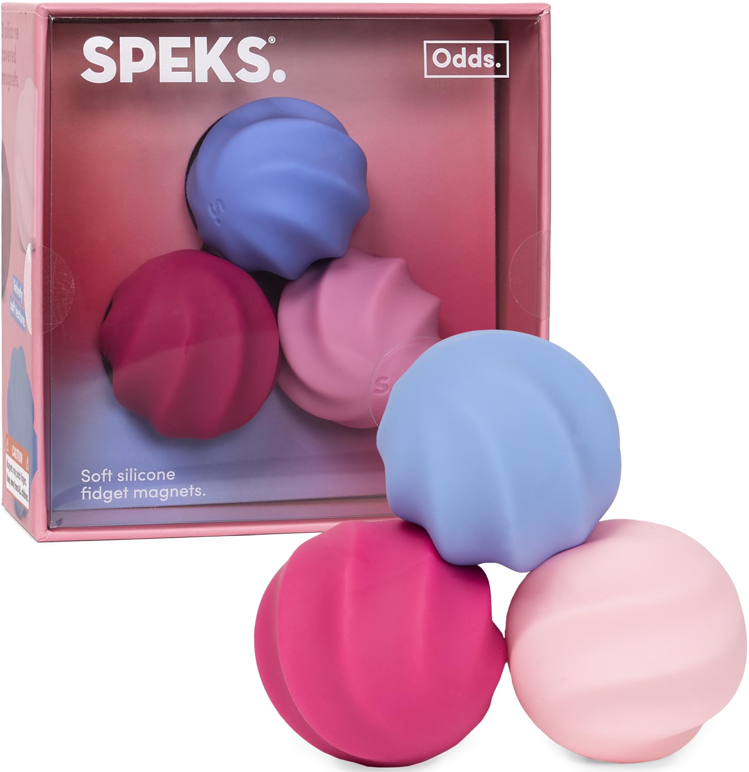 Speks Odds Soft Silicone Fidget Magnets | Silent Stress Relief Toys | Textured Magnetic Balls for Adults & Teens 14+ | Orange