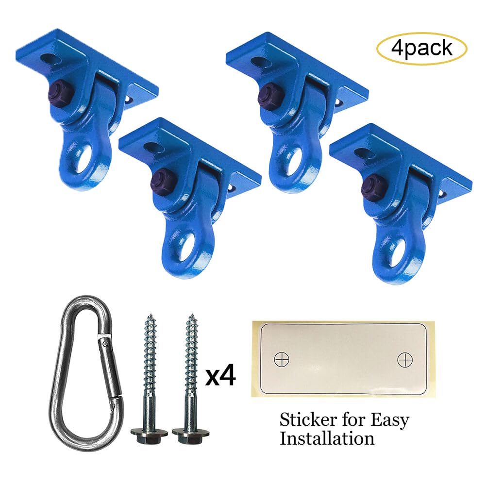ABUSA Heavy Duty Black Swing Hangers Screws Bolts Included Over 5000 lb Capacity Playground Porch Yoga Seat Trapeze Wooden Sets Indoor Outdoor 2 Pack