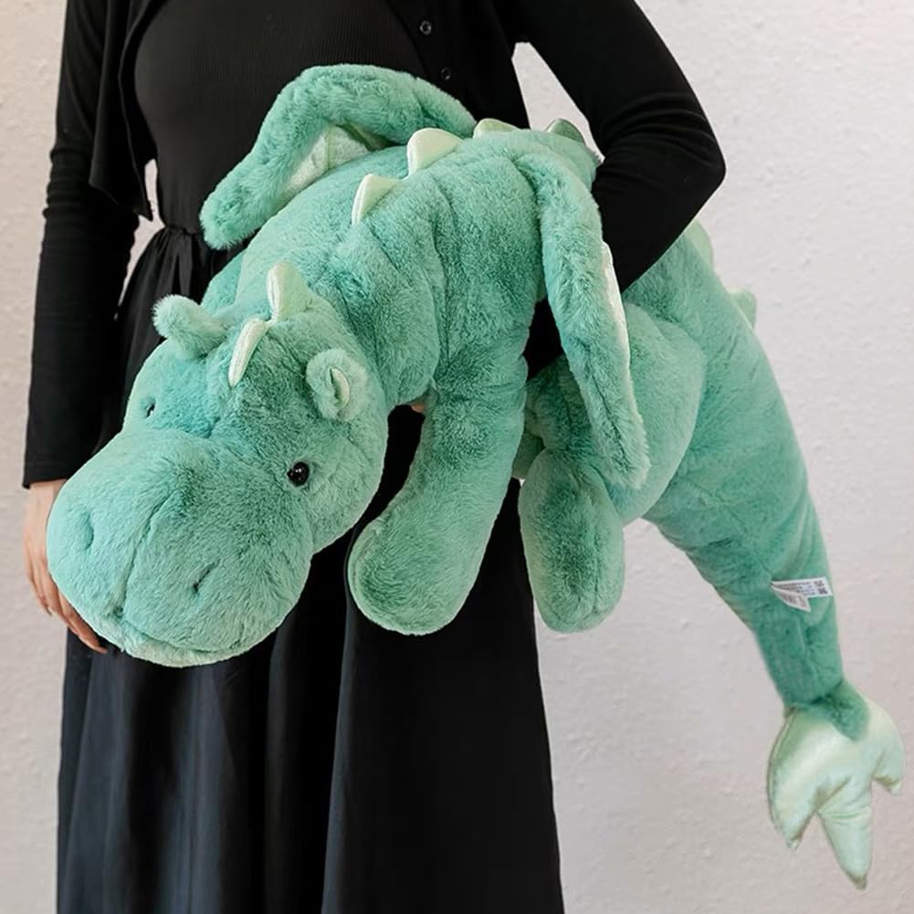 Little Weighted Dragon Stuffed Animal 27.6" 2Lbs, Small Black Weighted Plush Dragon Toy for Kids and Adults(2025 Weighted Version)