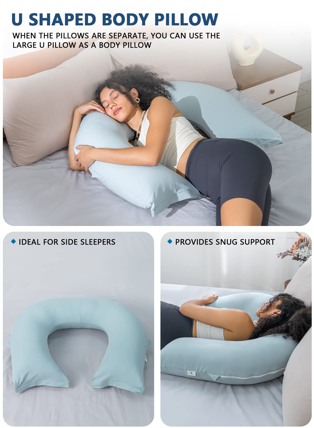 INSEN Reading Pillow, Back Pillow for Sitting in Bed for Reading, Nurse & Relax, Reading Pillow for Adults, Moms & Kids, Sit Up Pillow for Bed (Grey, 45in)
