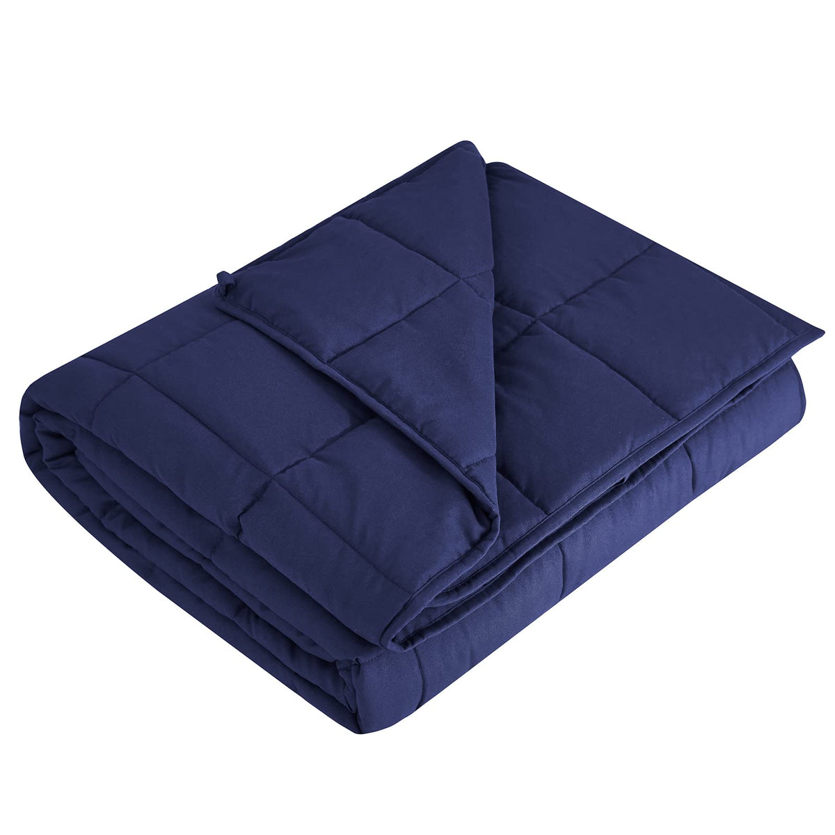 L'AGRATY Weighted Blanket for Adults 15lbs, 48"x72", Dark Grey Twin Full Size Heavy Throw Blanket, Cooling, Breathable, Microfiber with Glass Beads, Big, Washable, All-Season