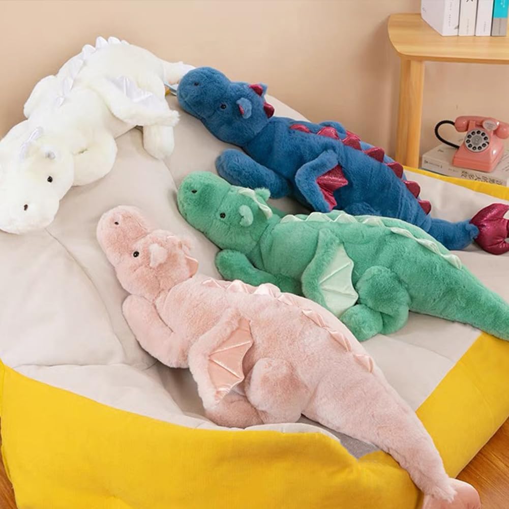 Little Weighted Dragon Stuffed Animal 27.6" 2Lbs, Small Black Weighted Plush Dragon Toy for Kids and Adults(2025 Weighted Version)