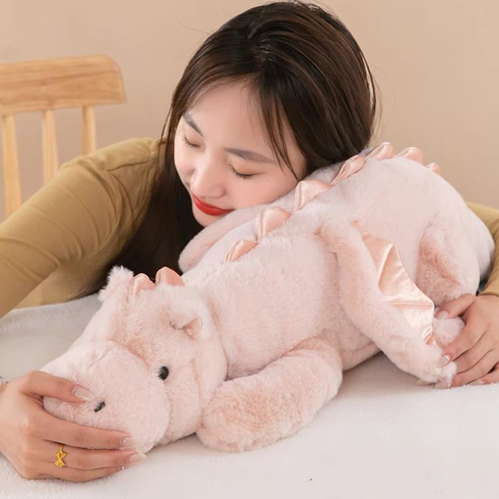 Little Weighted Dragon Stuffed Animal 27.6" 2Lbs, Small Black Weighted Plush Dragon Toy for Kids and Adults(2025 Weighted Version)