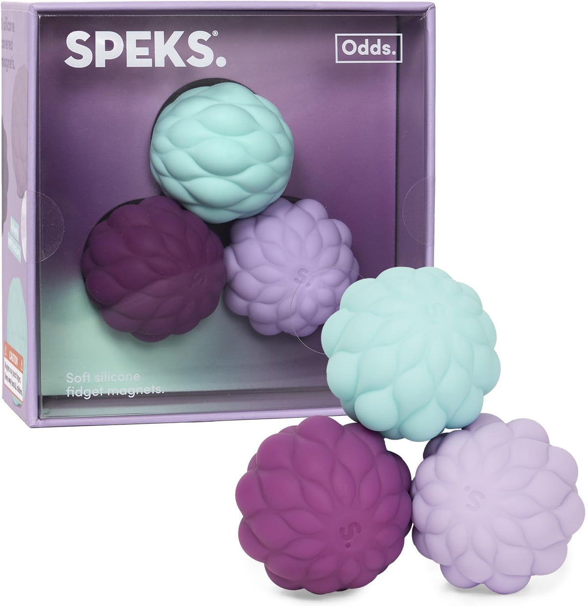 Speks Odds Soft Silicone Fidget Magnets | Silent Stress Relief Toys | Textured Magnetic Balls for Adults & Teens 14+ | Orange