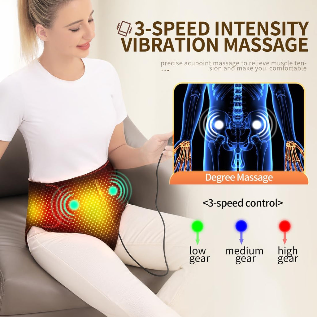 Heating Pad, Period Heating Pad for Period Cramps Massager for Women, Electric Heating Pad New Upgrade Menstrual Heating Pad for Abdomen Pain and Cramps Relief, Wrap Around Heating Pad