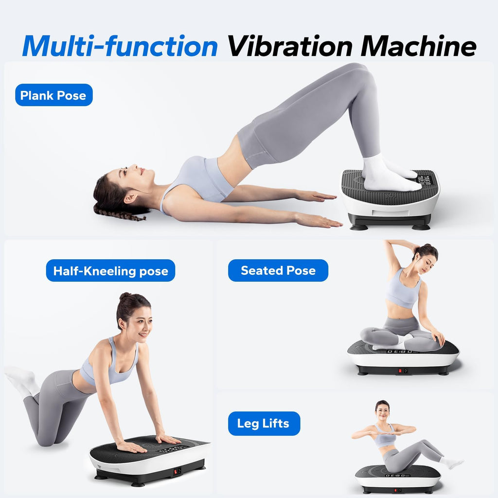 MERACH Vibration Plate Exercise Machine, Whole Body Workout Equipment for Women, Bluetooth and Silicone Pedal, Vibration Plate with Auto Mode, Vibrate Fitness Platform for Home