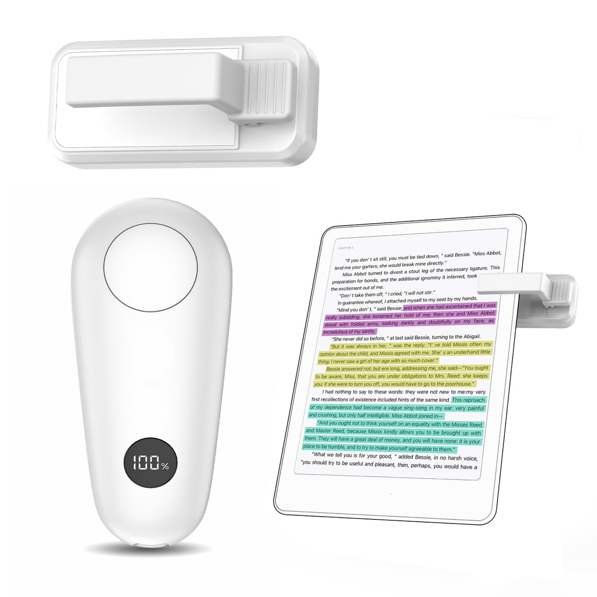 Remote Page Turner for Kindle Paperwhite Scribe Accessories | Page Turner Clicker For iPad Tablets Reading Novels Taking, Phone Camera Video Record Triggers Remote,Green