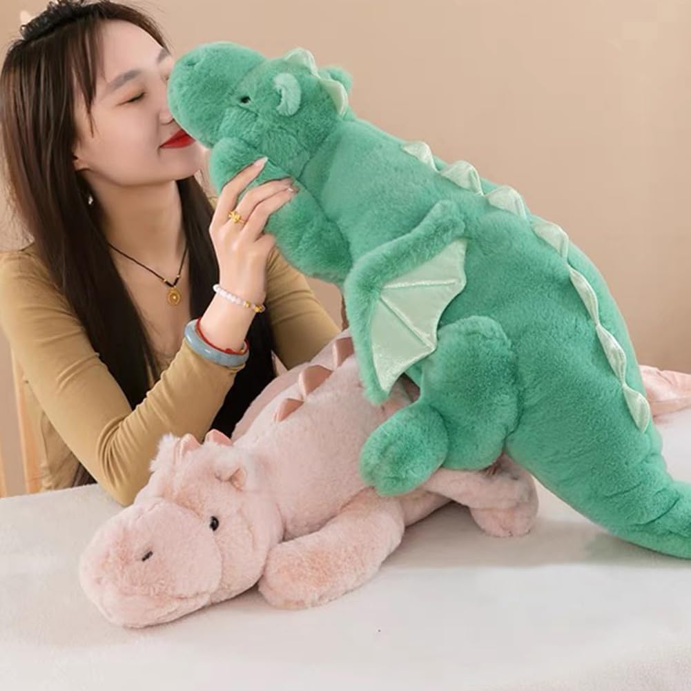 Little Weighted Dragon Stuffed Animal 27.6" 2Lbs, Small Black Weighted Plush Dragon Toy for Kids and Adults(2025 Weighted Version)