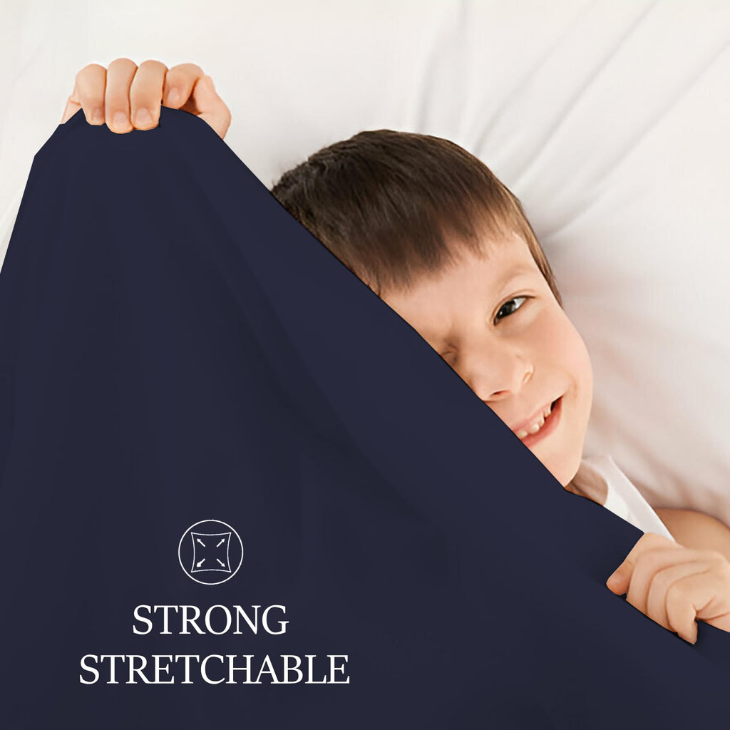 Sensory Bed Sheet for Deep Pressure Therapy – Spandex Bed Sheet – Sensory Compression Blanket for ADHD, Autism – Breathable & Hypoallergenic, Blue, Twin Size