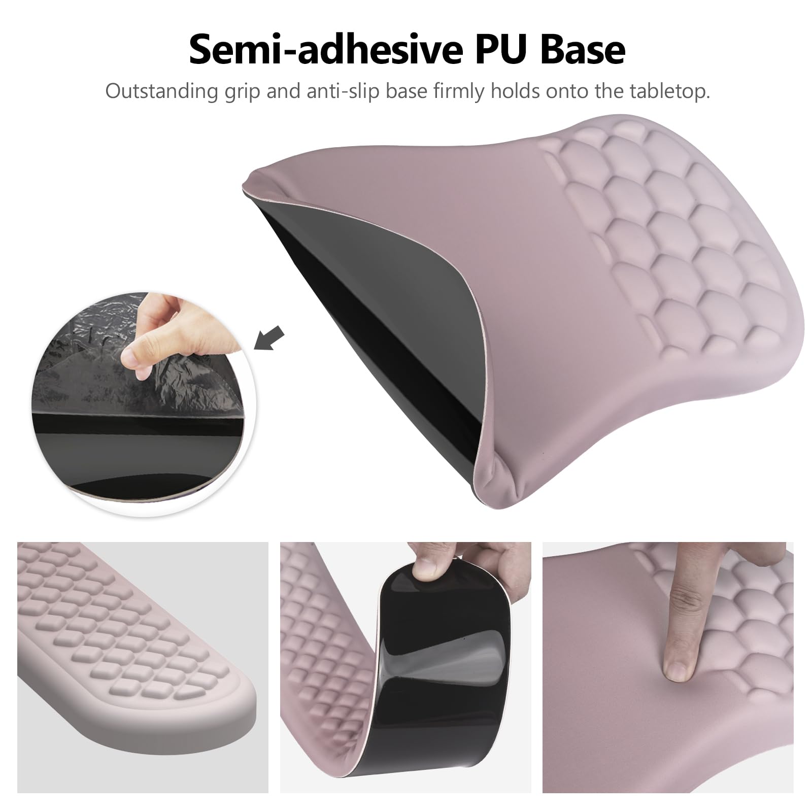 Ergonomic Mouse Pad with Wrist Support and Keyboard Wrist Rest Set | Memory Foam Wrist Cushion, Non-Slip PU Base, Massage Design, Relieves Wrist Pressure for Work, Gaming & Office Use