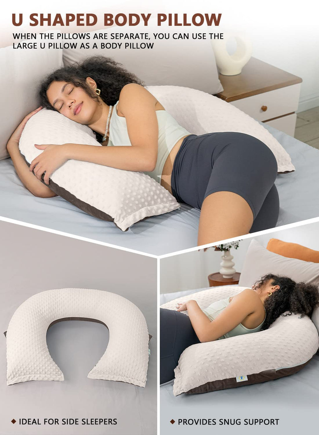 INSEN Reading Pillow, Back Pillow for Sitting in Bed for Reading, Nurse & Relax, Reading Pillow for Adults, Moms & Kids, Sit Up Pillow for Bed (Grey, 45in)