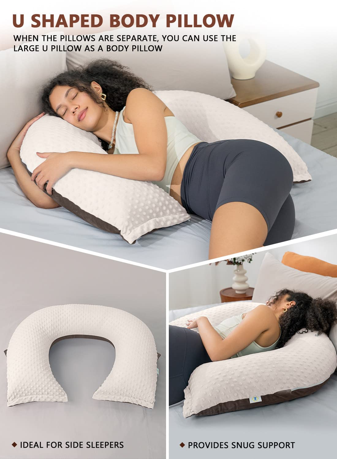 INSEN Reading Pillow, Back Pillow for Sitting in Bed for Reading, Nurse & Relax, Reading Pillow for Adults, Moms & Kids, Sit Up Pillow for Bed (Grey, 45in)