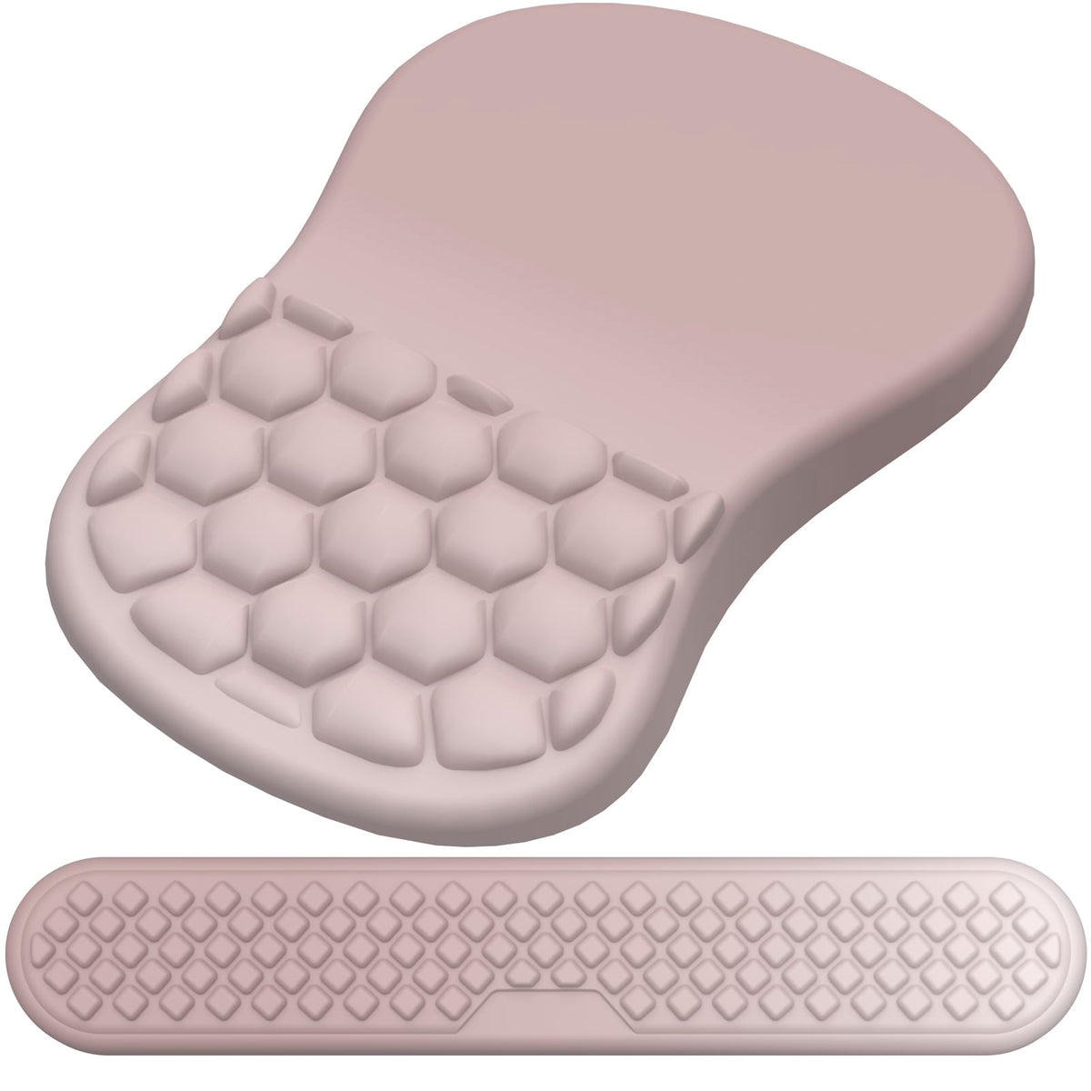 Ergonomic Mouse Pad with Wrist Support and Keyboard Wrist Rest Set | Memory Foam Wrist Cushion, Non-Slip PU Base, Massage Design, Relieves Wrist Pressure for Work, Gaming & Office Use