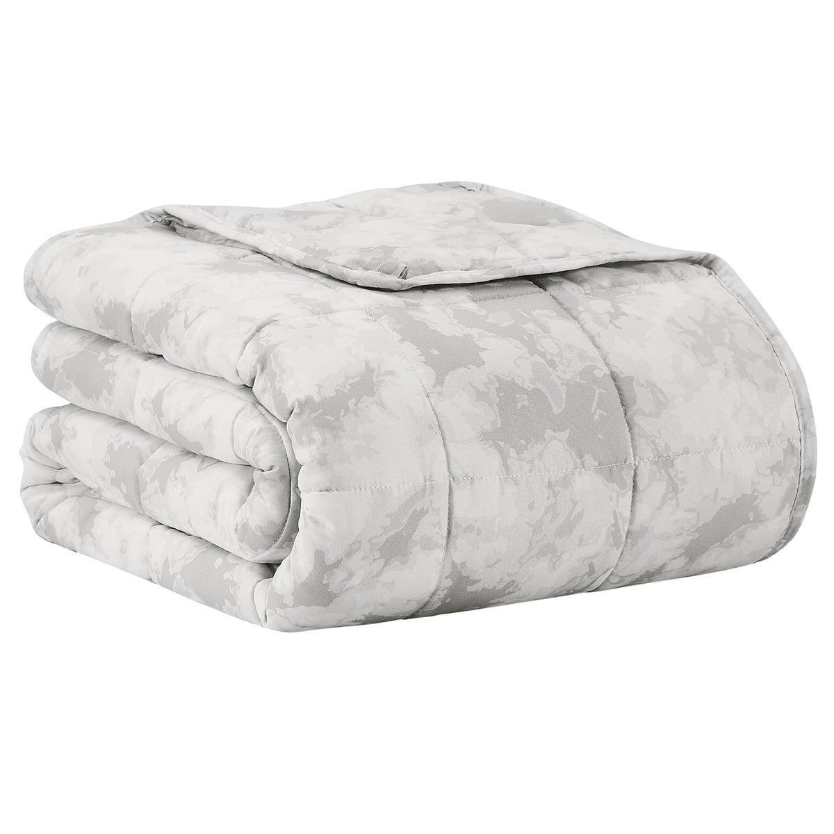 L'AGRATY Weighted Blanket for Adults 15lbs, 48"x72", Dark Grey Twin Full Size Heavy Throw Blanket, Cooling, Breathable, Microfiber with Glass Beads, Big, Washable, All-Season