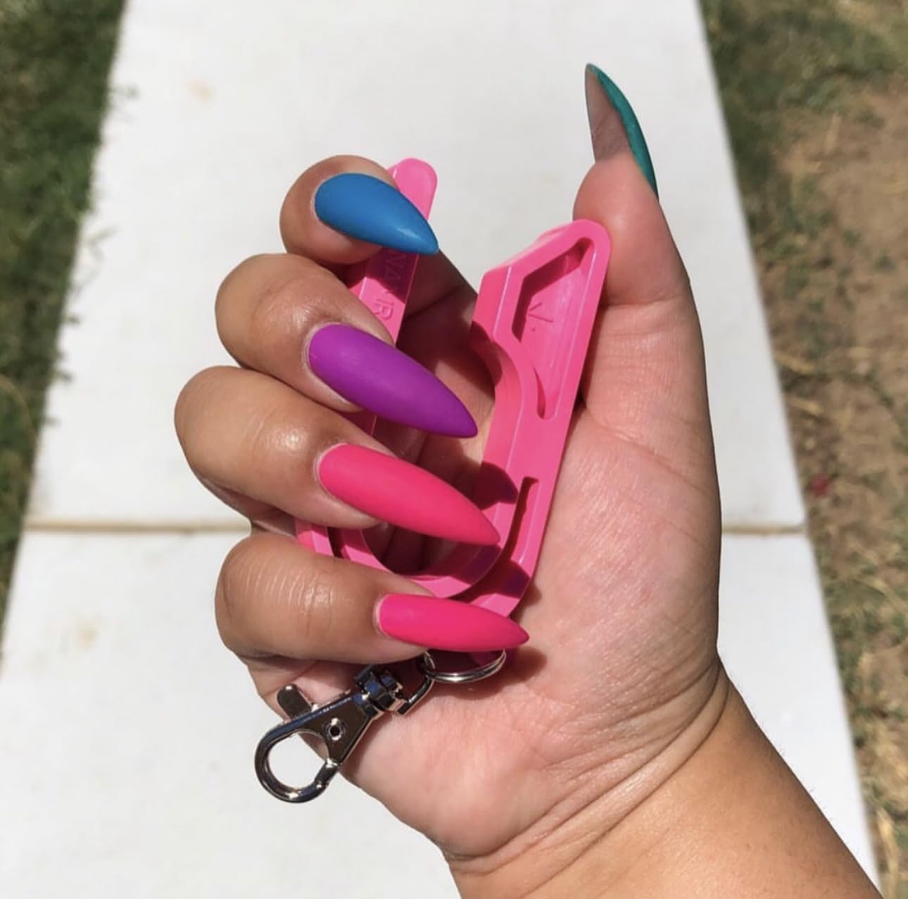 The Car Seat Key - Original Car Seat Key Chain Buckle Release Tool - Easy Unbuckle Opener Aid for Nails, Parents, Grandparents & Older Children by NAMRA Made in USA (Black)
