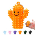 2Pcs Little Ouchies Pain Fidget, Silicone Cactus Pain Stim Fidget Toy for Adults, Little Ouchies Grippie Spiky Stim Tool Keychain for Hard Spiky Sensory Toys Anxiety Relief Fun Gifts, Black