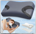 IKSTAR Adjustable CPAP Pillow for Side & Back Sleepers – Reduce Mask Air Leaks & Pressure, Cervical Memory Foam Neck Support with 2cm Removable Insert, Cooling Washable Cover – Fits Full Face Masks
