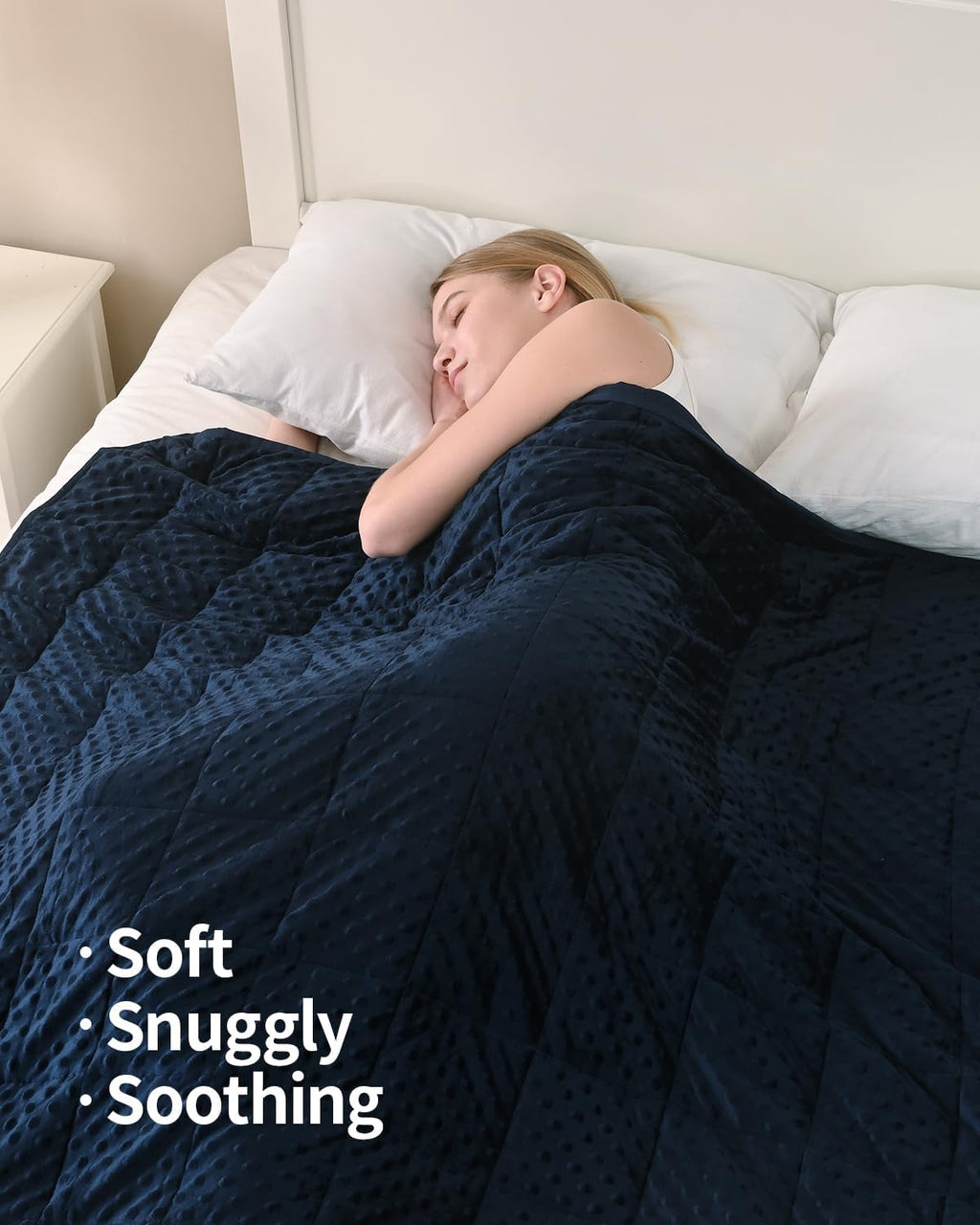 Mr. Sandman Weighted Blanket for Adults Queen Size 15 lbs, Soft Cooling Heavy Minky Blanket for Sleep, Washable Throw Blanket with Glass Beads, 60 x 80 Inches, Grey